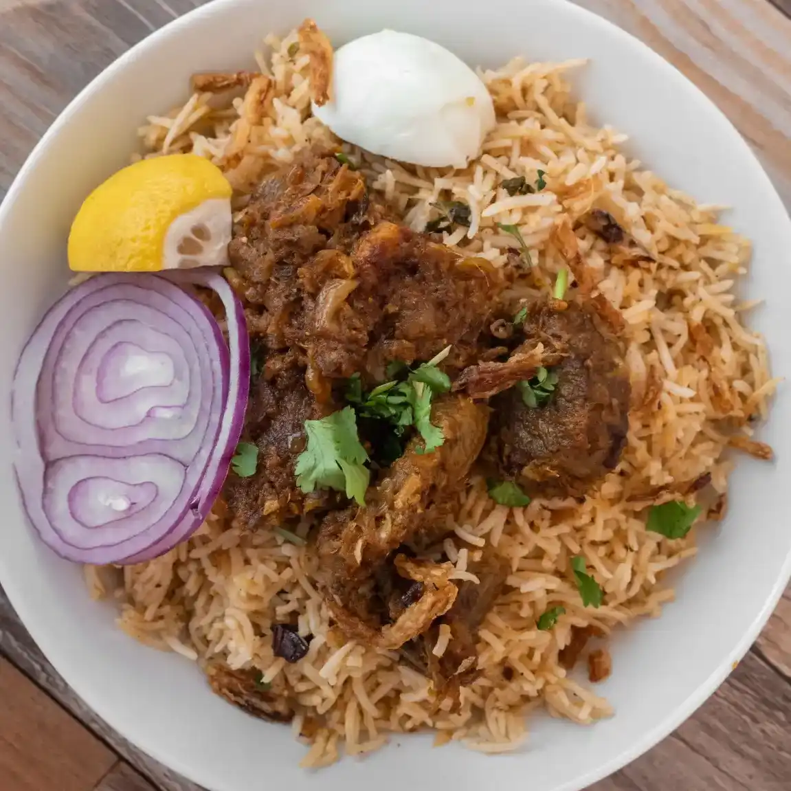 Mutton ghee roast biryani at Aha Biryanis - Canton