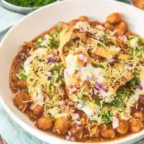 Samosa Chat  at Aha Biryanis - Farmington hills