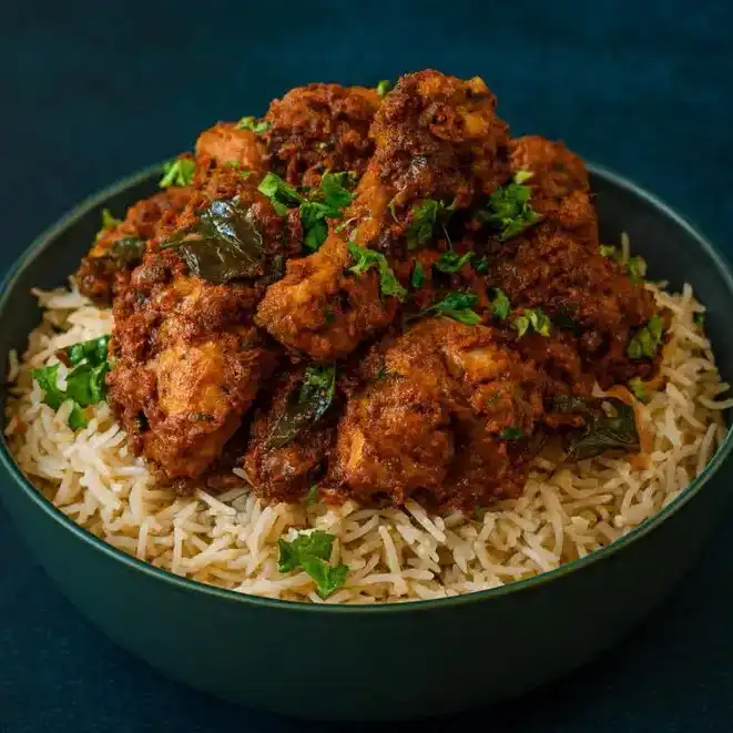 Chicken Ghee Roast Biryani at Aha Biryanis - Farmington hills