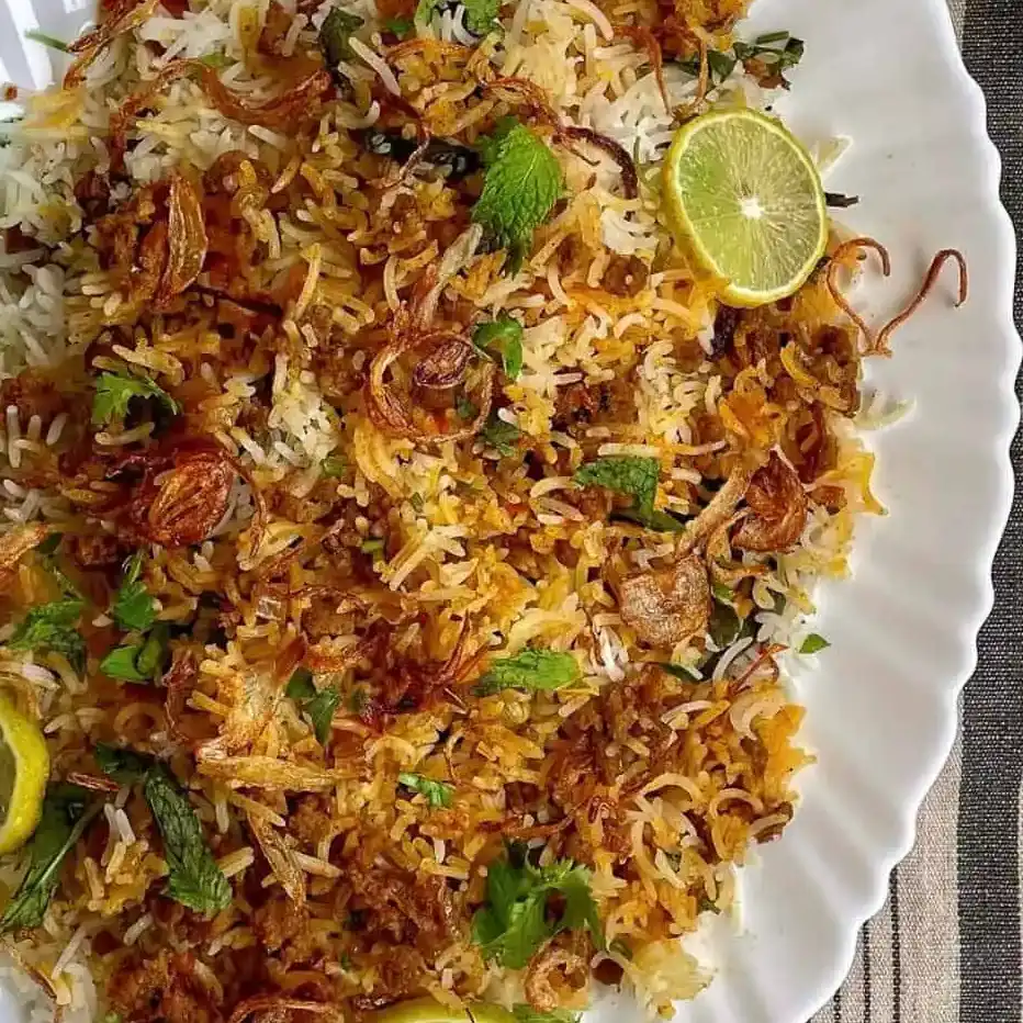Mutton keema biryani — Savor the rich, aromatic flavors of our Mutton Keema Biryani, featuring at Aha Biryanis - Farmington hills, Farmington Hills