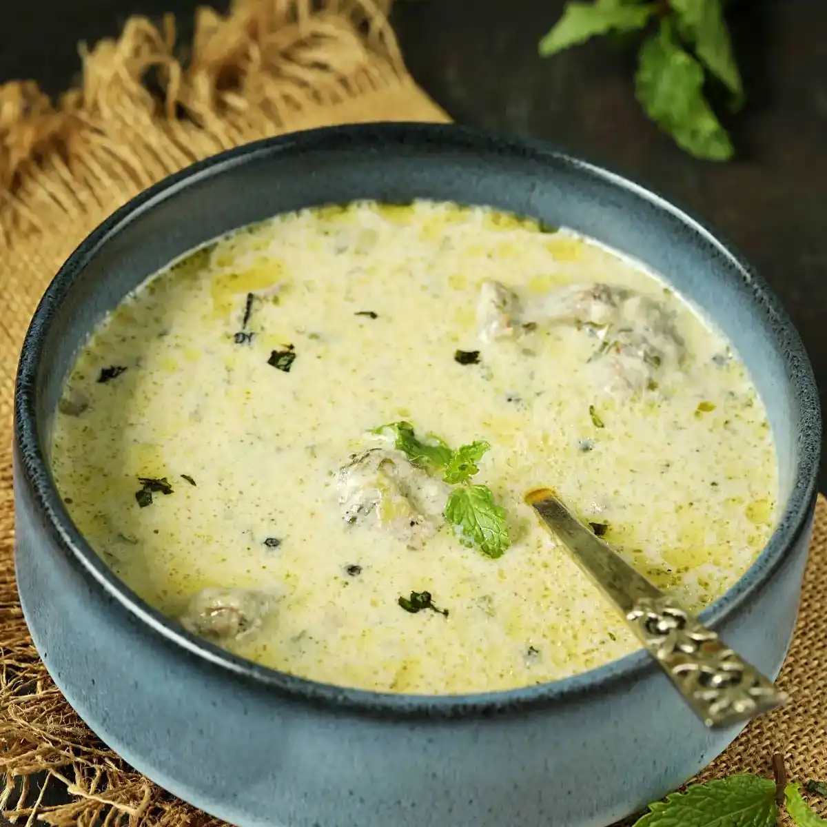 Mutton Marag Soup — Indulge in our Mutton Marag Soup: tender mutton simmered in creamy at Aha Biryanis - Farmington hills, Farmington Hills