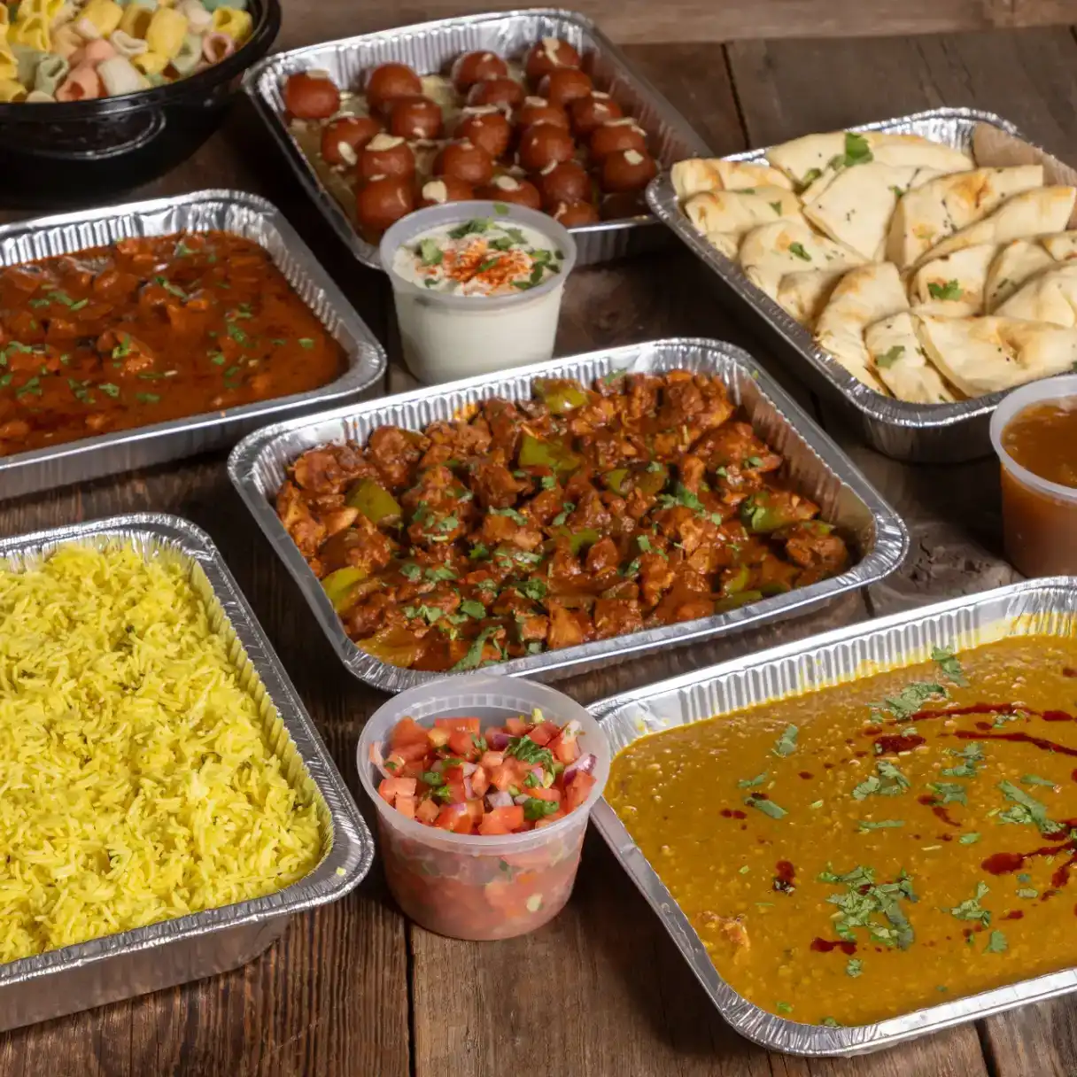 Qtr tray paneer biryani, Qtr tray paneer RRR, single order dessert at Aha Biryanis - Farmington hills, Farmington Hills