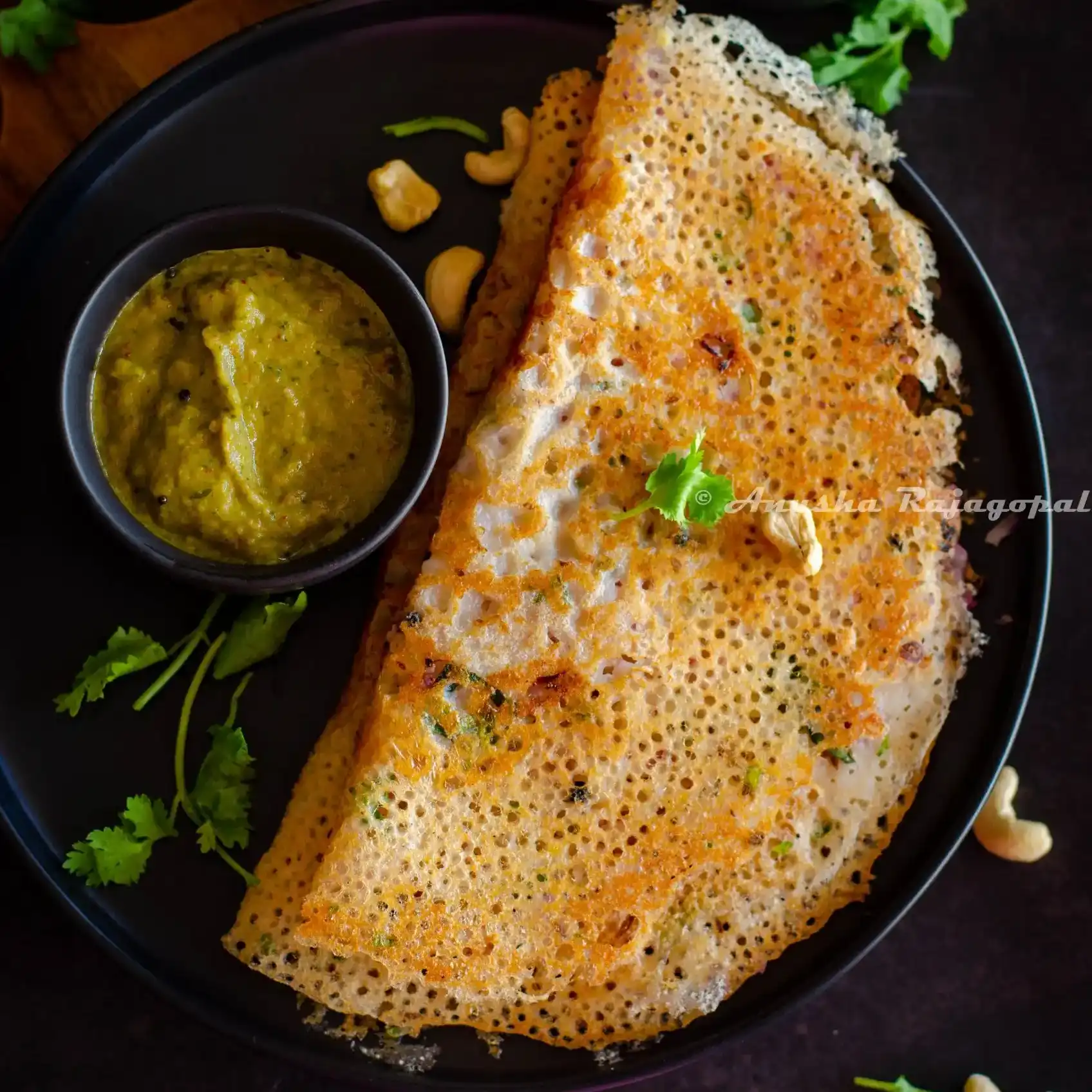 Ravva masala dosa — Experience the golden crisp perfection of our Ravva Masala Dosa at Aha Biryanis - Farmington hills, Farmington Hills