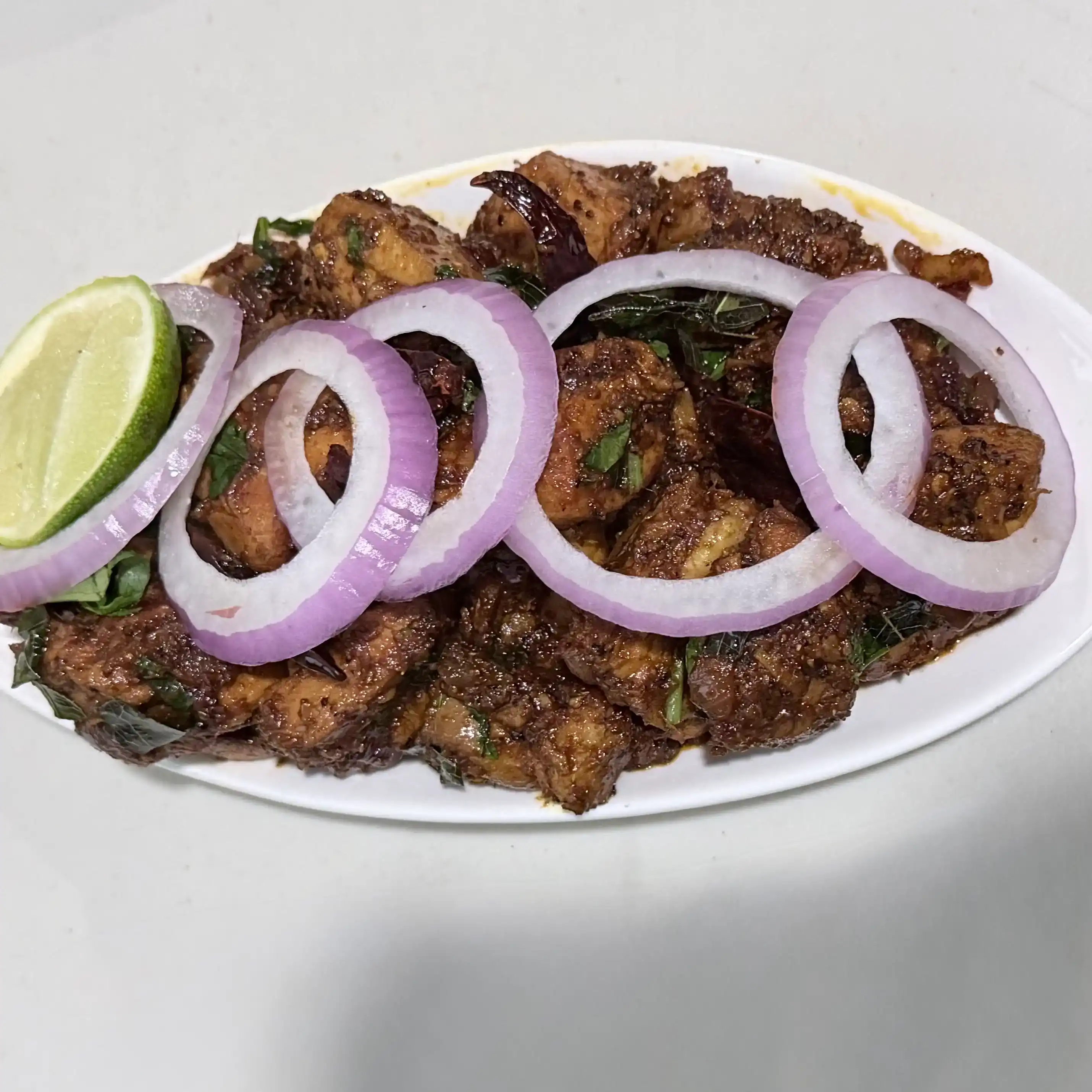 Chicken Pepper Fry at Konaseema Cuisine