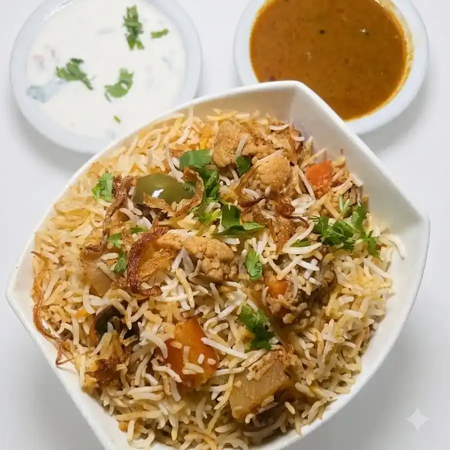 Veg Dum Biryani at Konaseema Cuisine