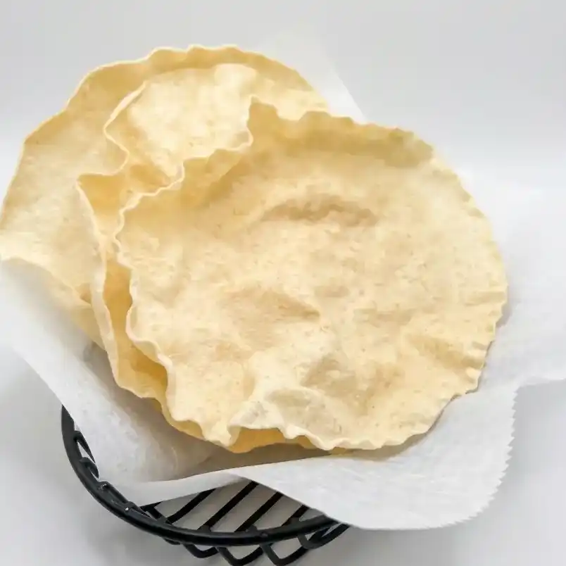 Plain papad at Konaseema Cuisine, North Brunswick