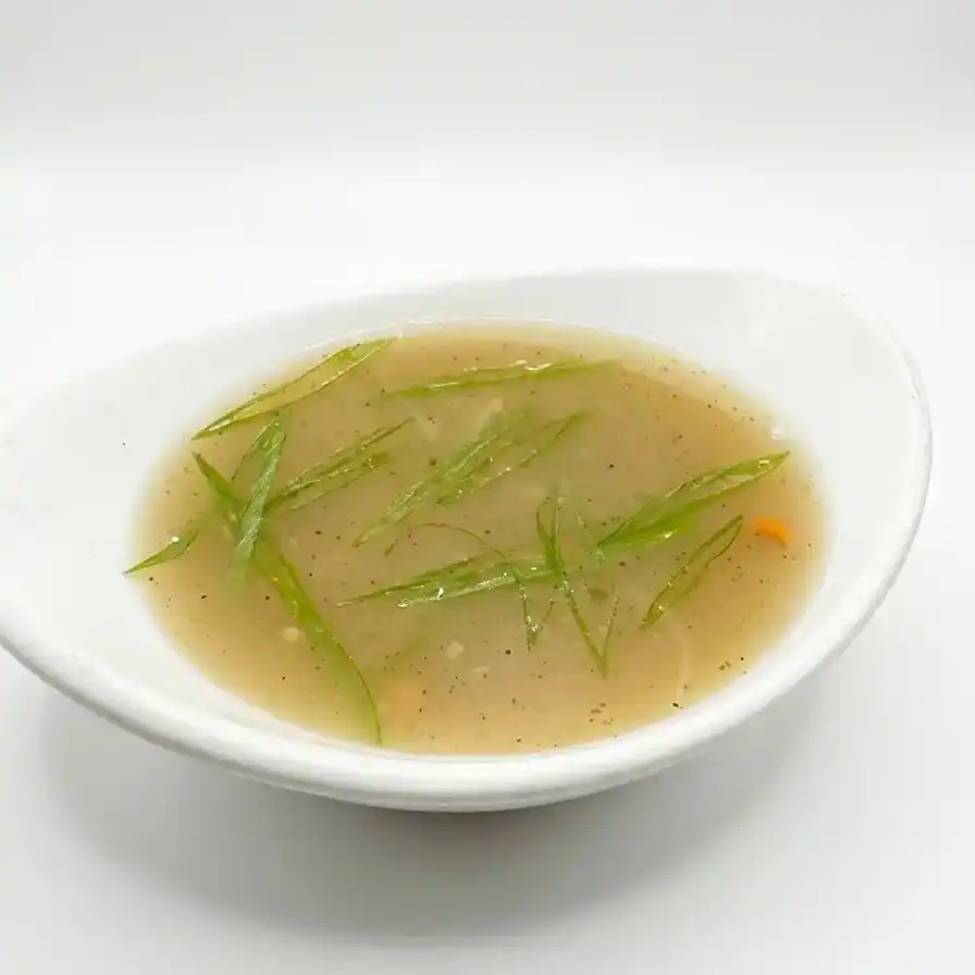 Sweet Corn Soup - Chk — Indulge in a comforting bowl of Sweet Corn Soup, featuring tender corn at Konaseema Cuisine, North Brunswick