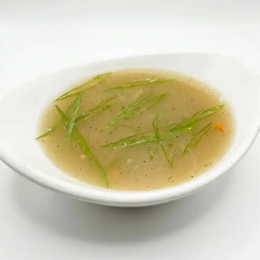 Sweet Corn Soup - Chk — Indulge in our creamy Sweet Corn Chicken Soup, featuring tender chicken at Konaseema Rocky Hill, Rocky Hill