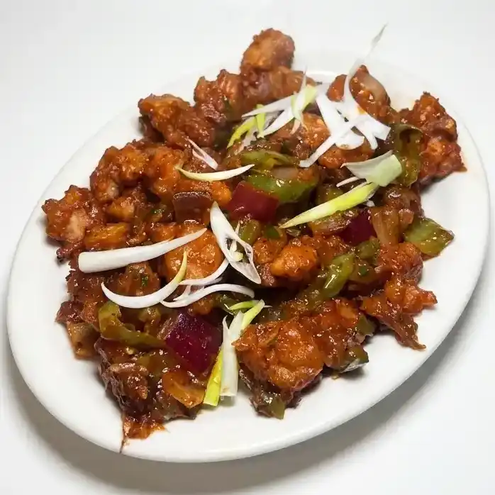 Chilli Chicken — Savor the richness of our tender chicken pieces cooked to perfection in at Konaseema Rocky Hill, Rocky Hill