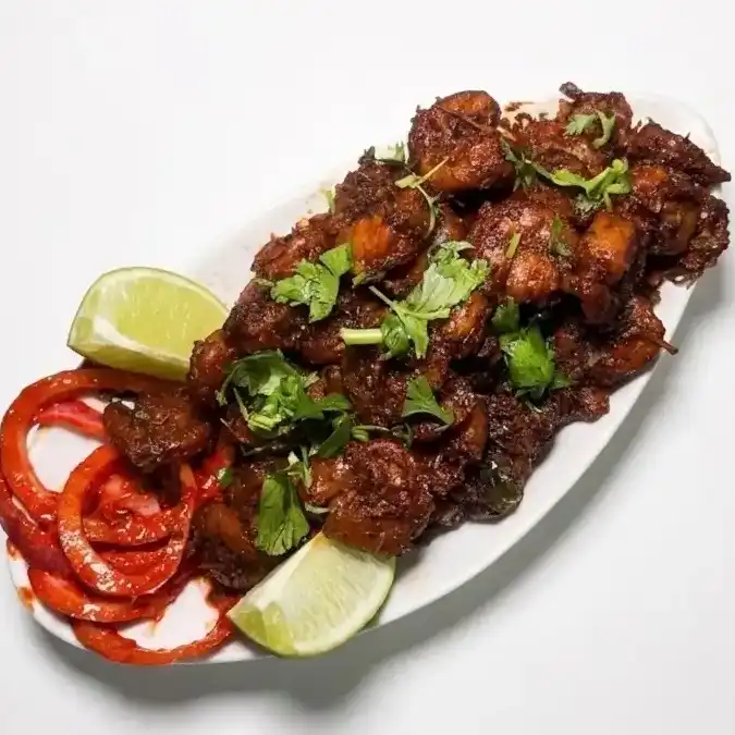Royyala Vepudu — is a delicious, traditional South Indian dish featuring succulent at Konaseema Rocky Hill, Rocky Hill