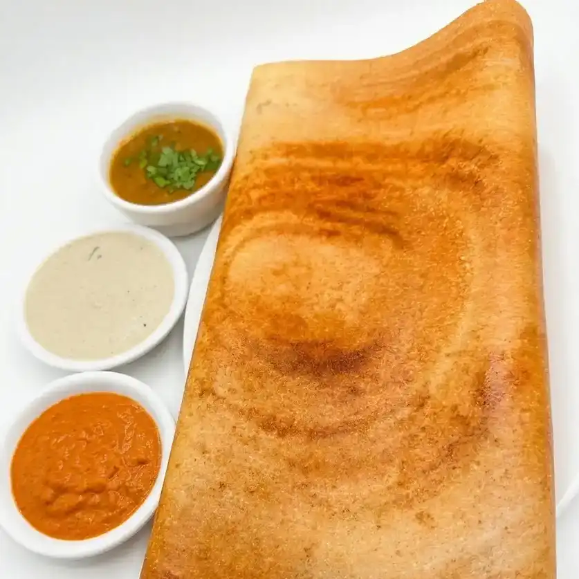 Masala Dosa — Enjoy our delectable Masala Dosa, a crispy South Indian crepe filled at Konaseema Rocky Hill, Rocky Hill