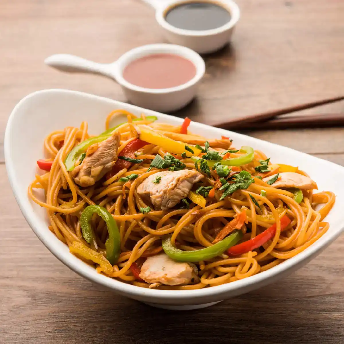 Chicken Hakka Noodles at Bagara & Biryani