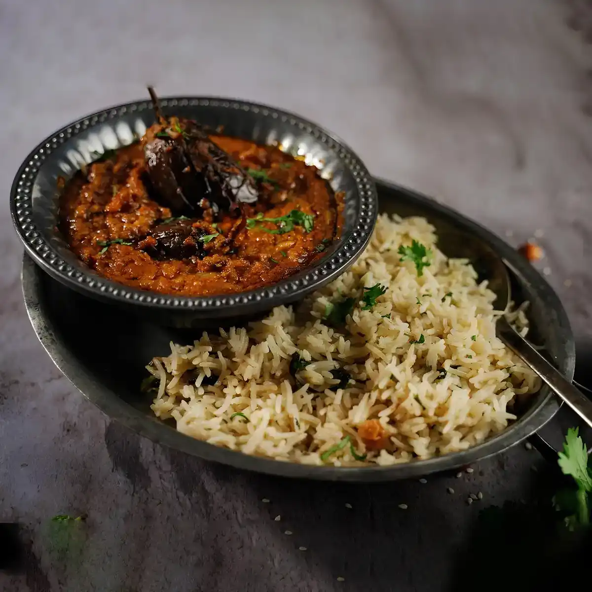 Mixed Veg Curry Bagara Rice at Bagara & Biryani