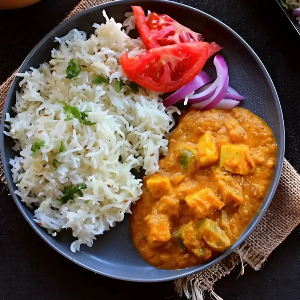 Paneer Curry Bagara Rice at Bagara & Biryani