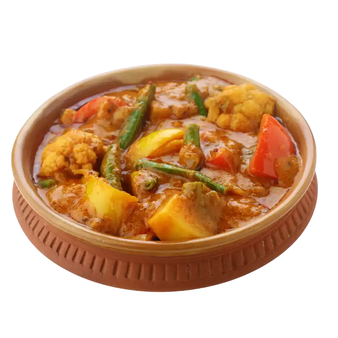 Mixed Veg Curry — A delightful blend of seasonal vegetables cooked in a rich, aromatic at Bagara & Biryani, NC