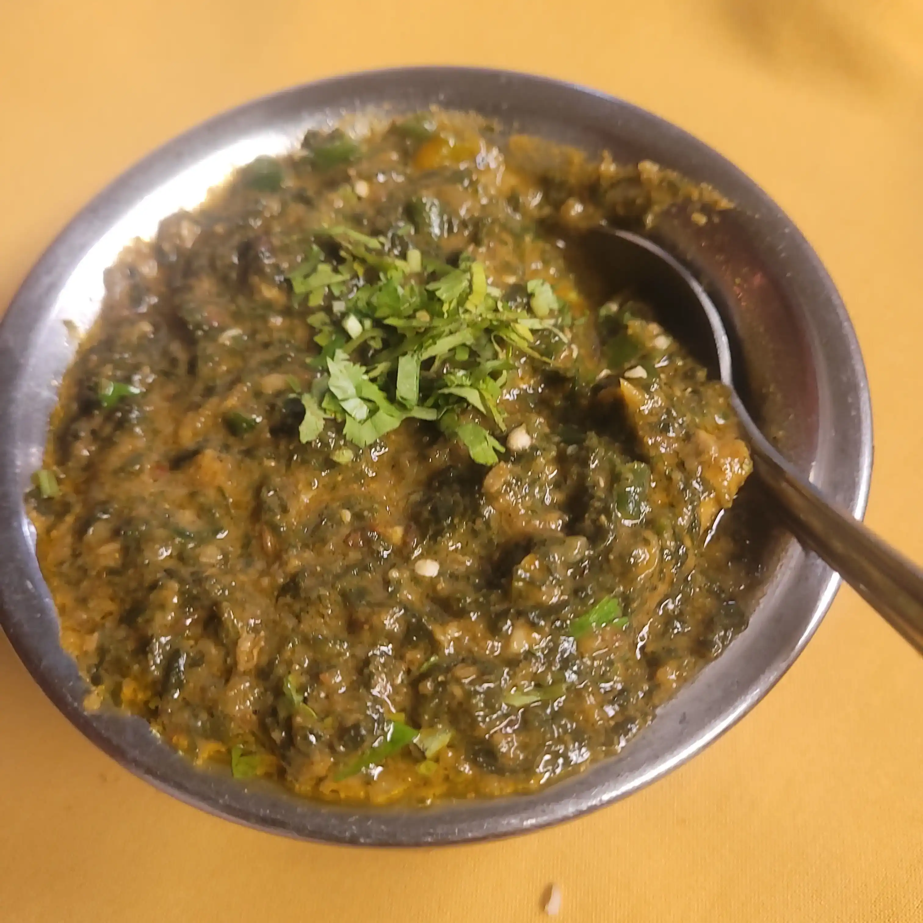 Lamb Saag ~ med or Spicy only  at Tulsi